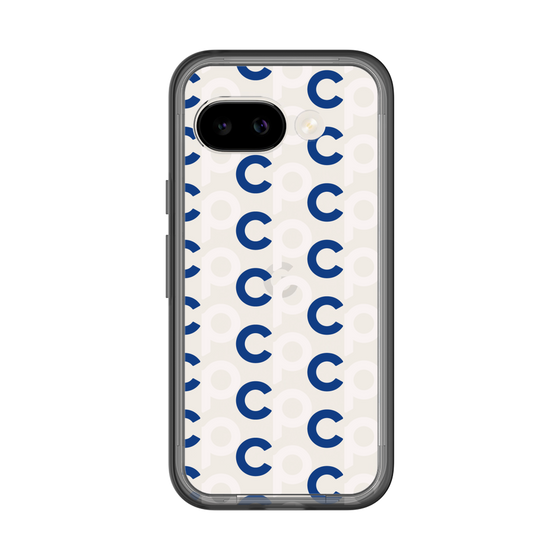 スリムプロテクションプレミアムケース［ オリジナル - CASEPLAYイニシャル総柄 - ネイビー ］