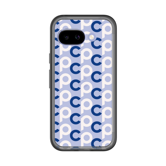 スリムプロテクションプレミアムケース［ オリジナル - CASEPLAYイニシャル総柄 - ネイビー ］