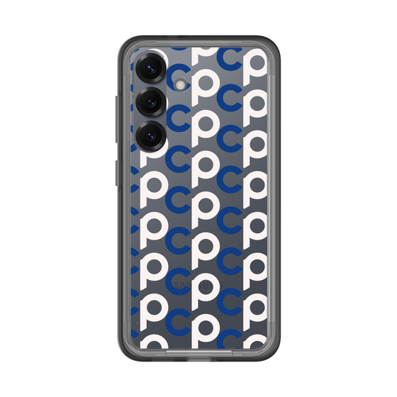 スリムプロテクションプレミアムケース［ オリジナル - CASEPLAYイニシャル総柄 - ネイビー ］