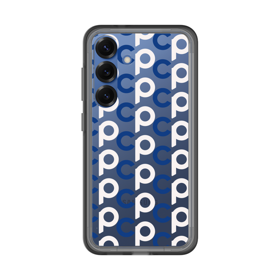 スリムプロテクションプレミアムケース［ オリジナル - CASEPLAYイニシャル総柄 - ネイビー ］