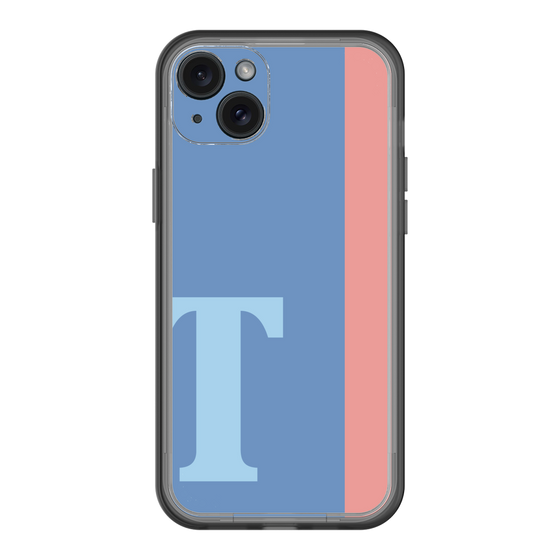 スリムプロテクションプレミアムケース［ オリジナル - initial color line - T blue ］