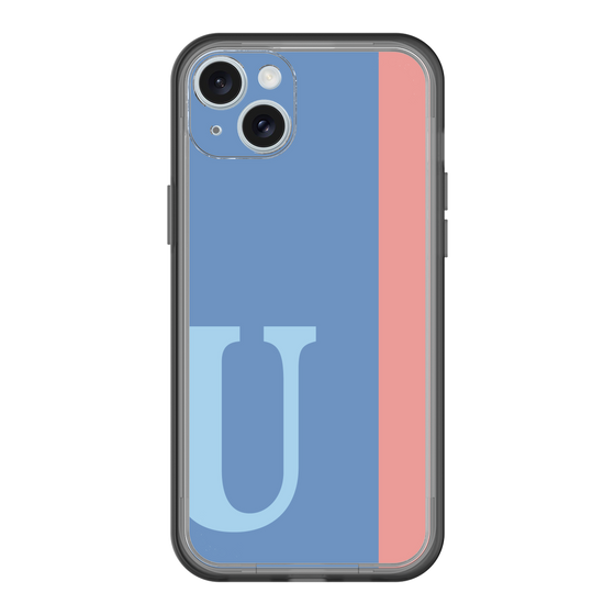 スリムプロテクションプレミアムケース［ オリジナル - initial color line - U blue ］