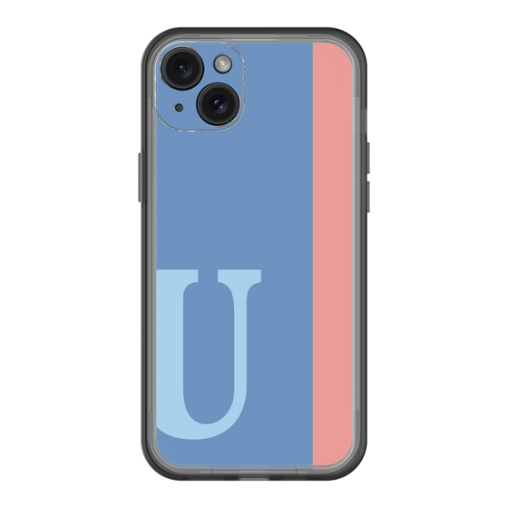 スリムプロテクションプレミアムケース［ オリジナル - initial color line - U blue ］