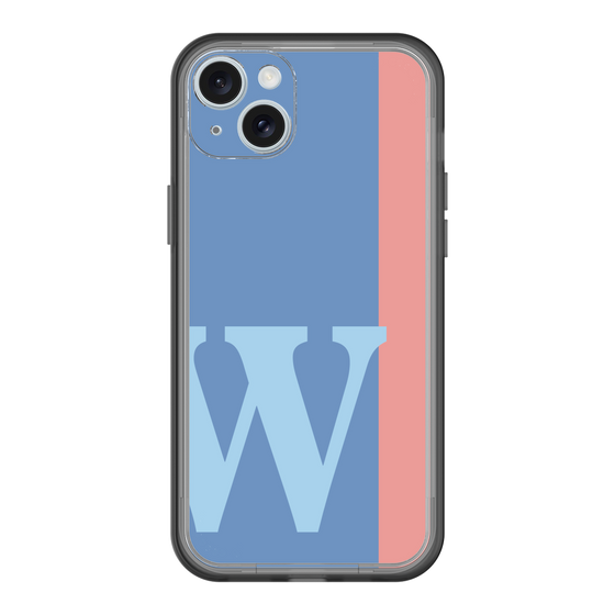 スリムプロテクションプレミアムケース［ オリジナル - initial color line - W blue ］