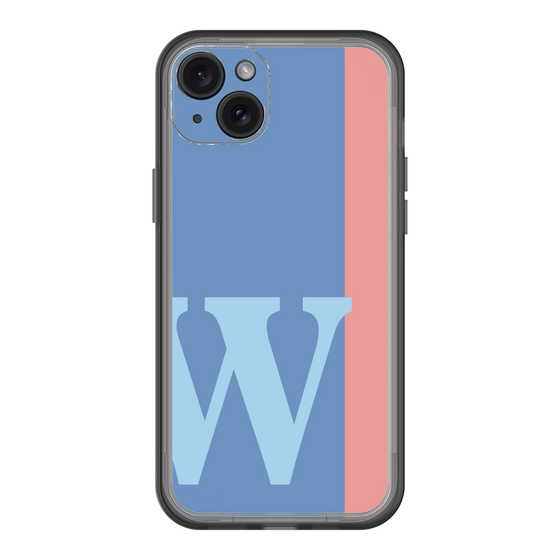 スリムプロテクションプレミアムケース［ オリジナル - initial color line - W blue ］