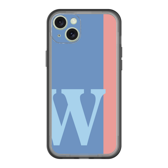 スリムプロテクションプレミアムケース［ オリジナル - initial color line - W blue ］