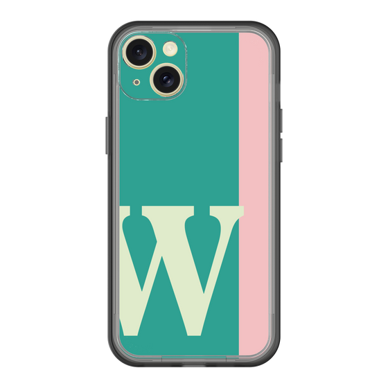 スリムプロテクションプレミアムケース［ オリジナル - initial color line - W green ］