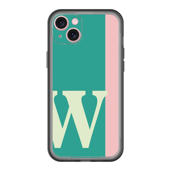 スリムプロテクションプレミアムケース［ オリジナル - initial color line - W green ］