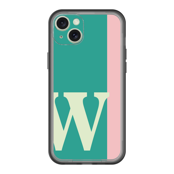 スリムプロテクションプレミアムケース［ オリジナル - initial color line - W green ］