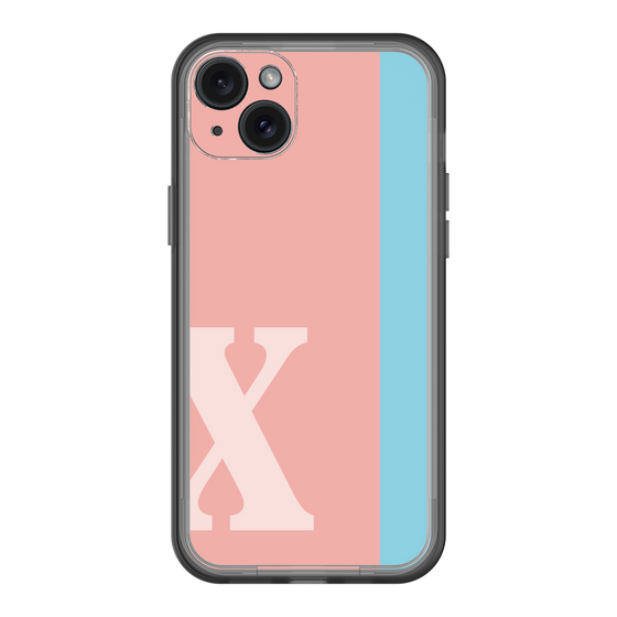 スリムプロテクションプレミアムケース［ オリジナル - initial color line - X pink ］