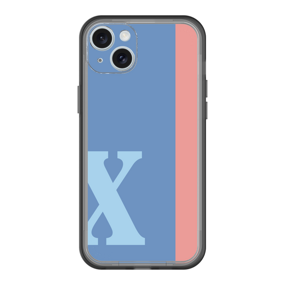 スリムプロテクションプレミアムケース［ オリジナル - initial color line - X blue ］