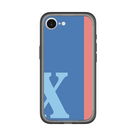 スリムプロテクションプレミアムケース［ オリジナル - initial color line - X blue ］