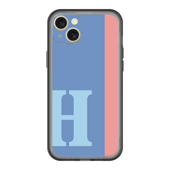 スリムプロテクションプレミアムケース［ オリジナル - initial color line - H blue ］