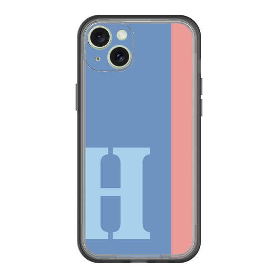 スリムプロテクションプレミアムケース［ オリジナル - initial color line - H blue ］
