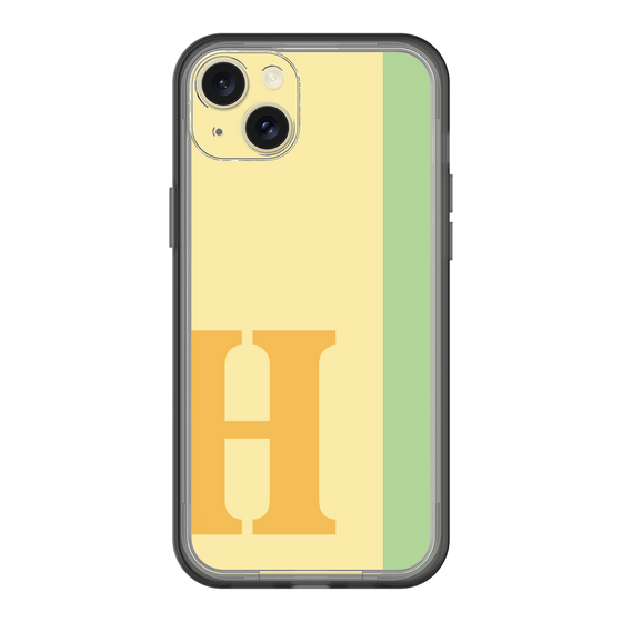 スリムプロテクションプレミアムケース［ オリジナル - initial color line - H yellow ］