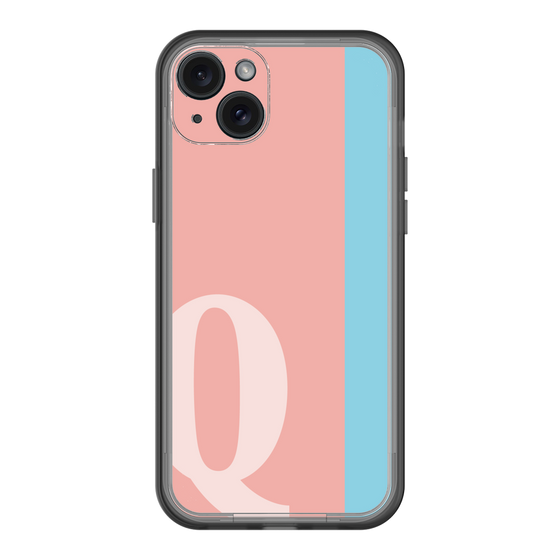 スリムプロテクションプレミアムケース［ オリジナル - initial color line - Q pink ］