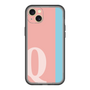スリムプロテクションプレミアムケース［ オリジナル - initial color line - Q pink ］