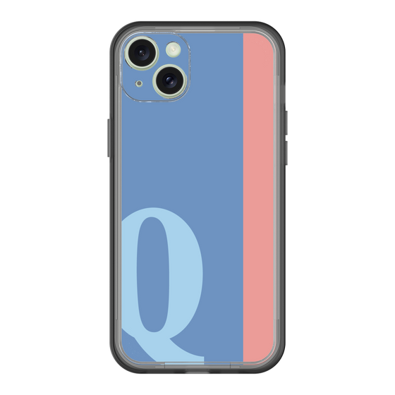 スリムプロテクションプレミアムケース［ オリジナル - initial color line - Q blue ］
