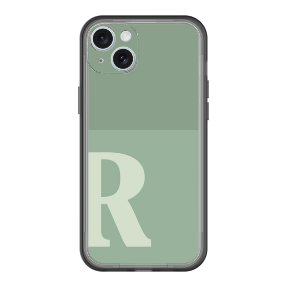 スリムプロテクションプレミアムケース［ オリジナル - initial two tone - R green ］