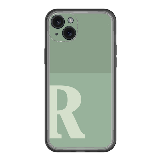 スリムプロテクションプレミアムケース［ オリジナル - initial two tone - R green ］