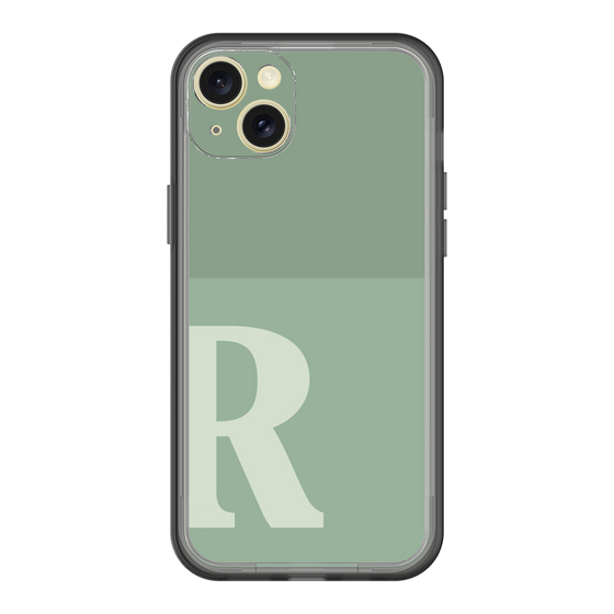 スリムプロテクションプレミアムケース［ オリジナル - initial two tone - R green ］