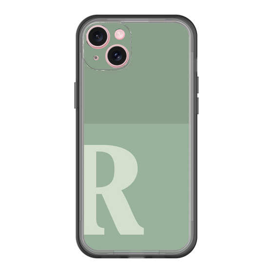 スリムプロテクションプレミアムケース［ オリジナル - initial two tone - R green ］