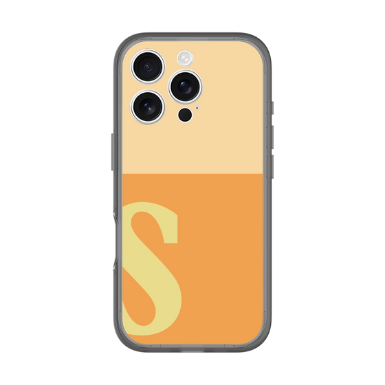 スリムプロテクションプレミアムケース［ オリジナル - initial two tone - S orange ］