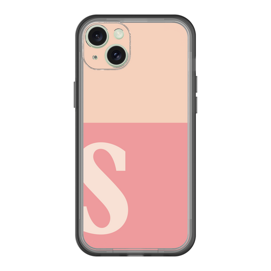 スリムプロテクションプレミアムケース［ オリジナル - initial two tone - S pink ］