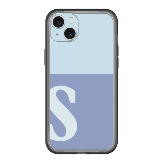 スリムプロテクションプレミアムケース［ オリジナル - initial two tone - S blue ］
