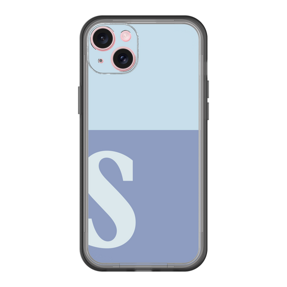 スリムプロテクションプレミアムケース［ オリジナル - initial two tone - S blue ］