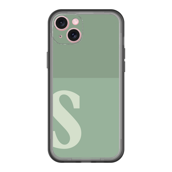 スリムプロテクションプレミアムケース［ オリジナル - initial two tone - S green ］