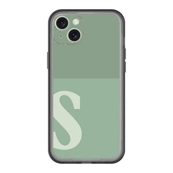 スリムプロテクションプレミアムケース［ オリジナル - initial two tone - S green ］
