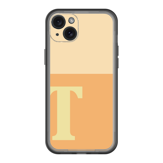 スリムプロテクションプレミアムケース［ オリジナル - initial two tone - T orange ］