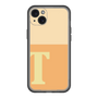 スリムプロテクションプレミアムケース［ オリジナル - initial two tone - T orange ］