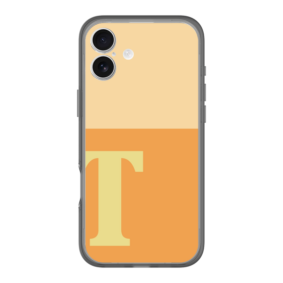 スリムプロテクションプレミアムケース［ オリジナル - initial two tone - T orange ］