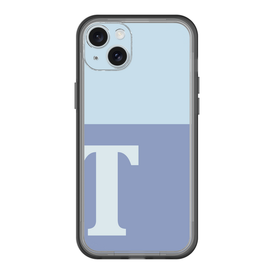 スリムプロテクションプレミアムケース［ オリジナル - initial two tone - T blue ］