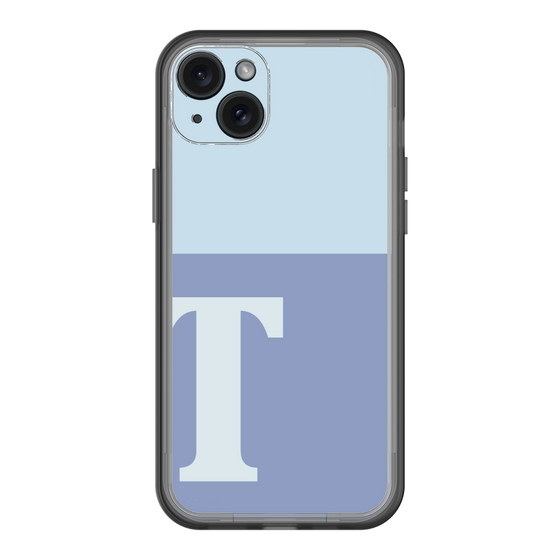 スリムプロテクションプレミアムケース［ オリジナル - initial two tone - T blue ］
