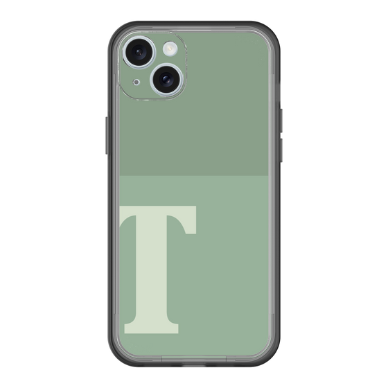 スリムプロテクションプレミアムケース［ オリジナル - initial two tone - T green ］