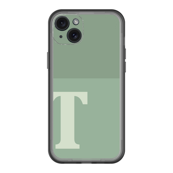 スリムプロテクションプレミアムケース［ オリジナル - initial two tone - T green ］