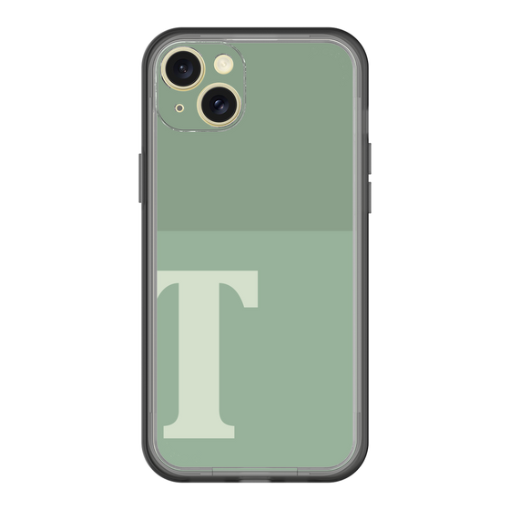 スリムプロテクションプレミアムケース［ オリジナル - initial two tone - T green ］