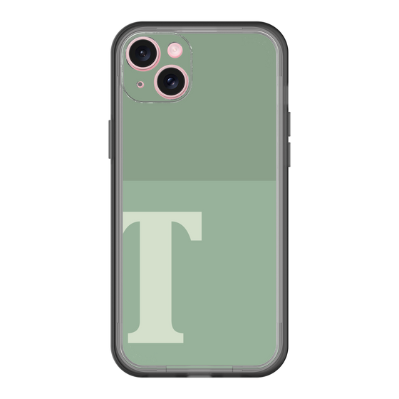 スリムプロテクションプレミアムケース［ オリジナル - initial two tone - T green ］