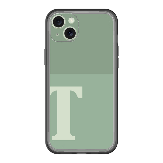 スリムプロテクションプレミアムケース［ オリジナル - initial two tone - T green ］