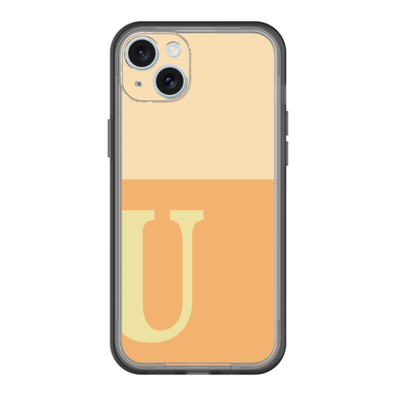 スリムプロテクションプレミアムケース［ オリジナル - initial two tone - U orange ］