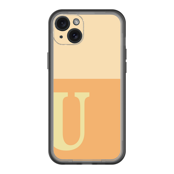スリムプロテクションプレミアムケース［ オリジナル - initial two tone - U orange ］