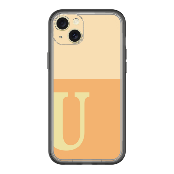 スリムプロテクションプレミアムケース［ オリジナル - initial two tone - U orange ］