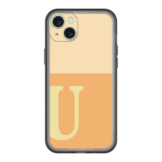 スリムプロテクションプレミアムケース［ オリジナル - initial two tone - U orange ］