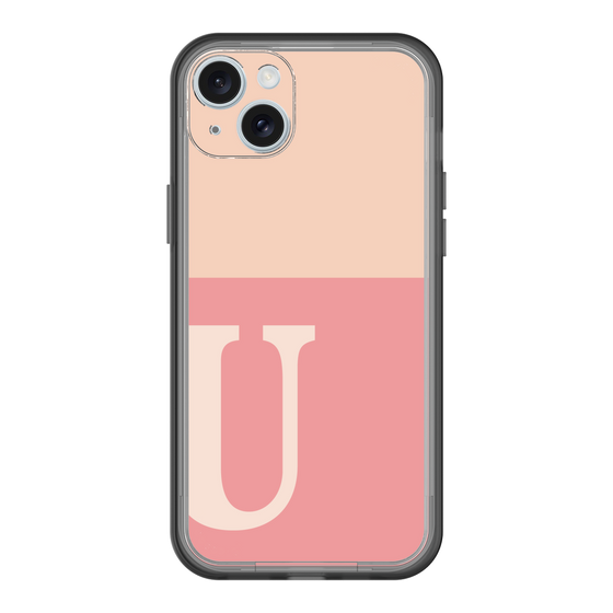 スリムプロテクションプレミアムケース［ オリジナル - initial two tone - U pink ］
