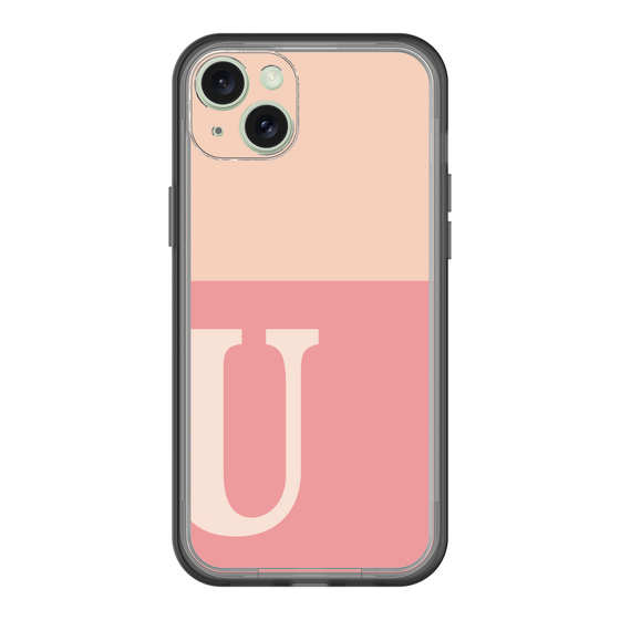 スリムプロテクションプレミアムケース［ オリジナル - initial two tone - U pink ］