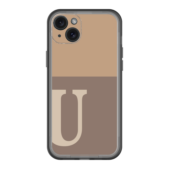 スリムプロテクションプレミアムケース［ オリジナル - initial two tone - U brown ］