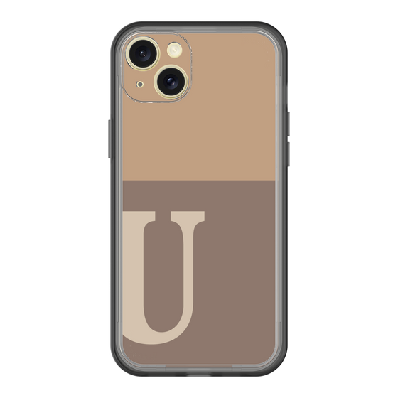 スリムプロテクションプレミアムケース［ オリジナル - initial two tone - U brown ］